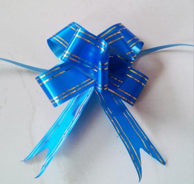 China Christmas Gift Wrapping Pull String Ribbon Wedding Car Metallic Promotional Wedding Bow for sale