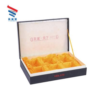 China Recyclable Luxury Premium Paper Gift Tea Packaging Box With Silk Insert for sale