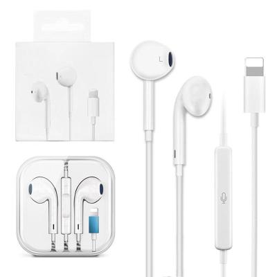 China factory wholesale original quality In-ear for 8pin to light up earphones blue tooth cable earphone with Mic For Iphone 7/8/x/11/12 for sale