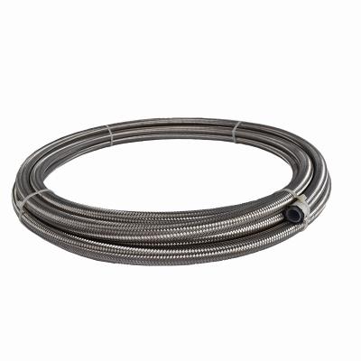 China Corrosion Resistance Ss304 High Temperature Flange Resistant Strong Acid Alkali Flexible Ptfe Lined Braided Hose for sale