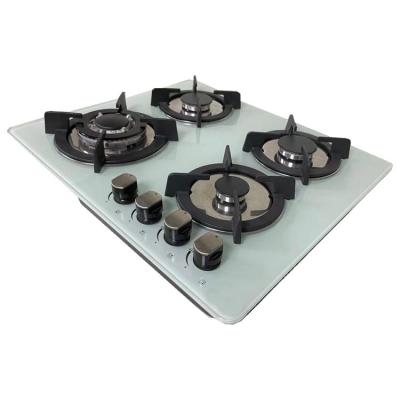 China Household 4 Burner Gas Hobs Kitchen Cook Tops Built-in Tempered Glass Gas Hob for sale