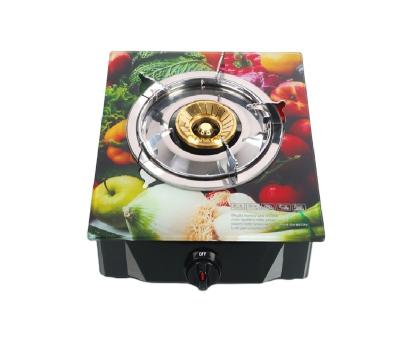 China Household CF-1165 3D fruit model one burner gas stove quality brand blue flame for cooktops kitchen gas hob ceramic cooker for sale