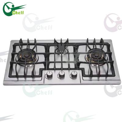 China Gas Household Factory Price Built-in 3 Burner Hob Cooker High Quality New Design Cooking Gas Stove for sale