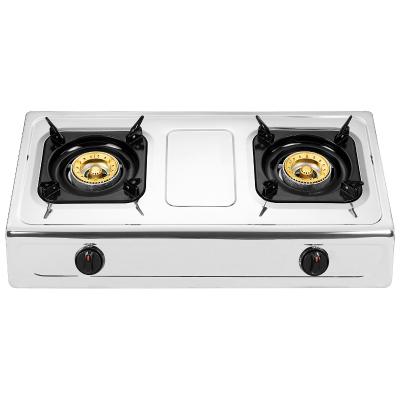 China Hotel China manufacturer large outdoor cooktops stainless steel burner silver gas stove factory for sale