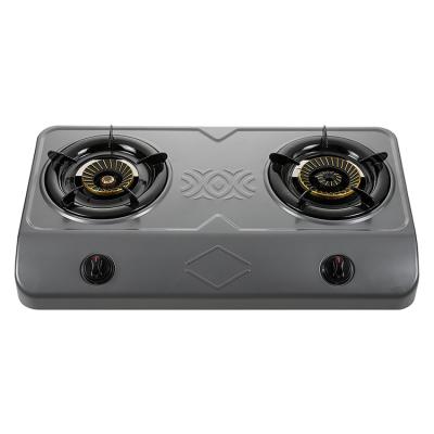 China Portable Mini Small Outdoor Cooktop Household Camping Gas Stove 2 Burner Gas Stove for sale