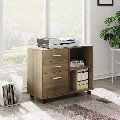 China Savings Files Wholesale Office Movable Commercial Cabinet Lock Drawer Pedestal Wooden Mobile Office Filing Cabinet for sale