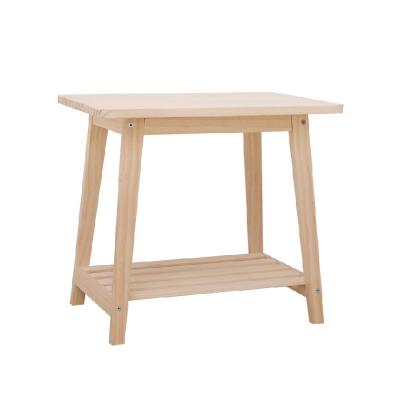 China Other New Zealand Pine Cheap Furniture Panel Factory Price Burlywood Solid Wood Tea Table for sale