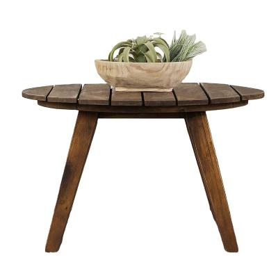 China Other Factory Price Cheap Brown Elm Material Mini Modern Round Side Outdoor End Table for sale