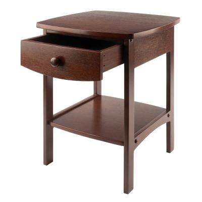 China Other Paulownia Material Reddish Brown Nightstand Modern Bedside Table From Factory Wholesale Price for sale