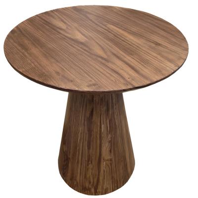 China Simple Design Circular Shape Eco-friendly Wooden Coffee Dining Table for sale