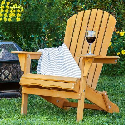 China Bestselling Adirondack Chair Teak Garden Patio Furniture Outdoor Chair Eco-Friendly Color Foldable Wooden Chair for sale