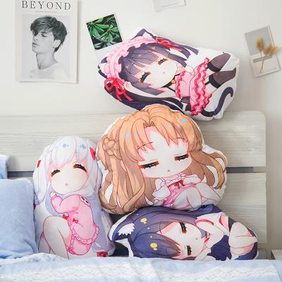 China Dakimakura Custom Home Decor Cushion Anime Decorative / Sleeping Oem Irregular Shaped Pillow for sale