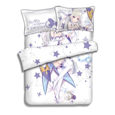 China Null re Nondisposable beginning life in another world anime bedding set four piece Emiria sheet rem for sale