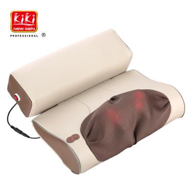 China Massge Heating Pillow Embedded 3D Mssage Double Heads KIKI NEWGAIN Massage Cushion Special Multifunctional Hot Body Pillow Back Cushion for sale