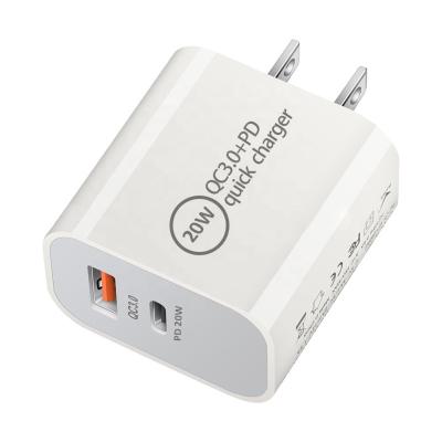 China 2021 Wholesale New QC2.0 On Wall Compatible 20w Wall Charger QC3.0 USB Fast Charging Quick Charge Adapter Widely for sale