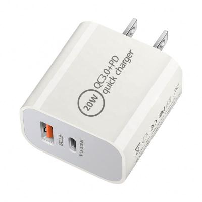 China Good Quality QC2.0 USB-C-port 20W PD Power Supply Fast Charger and Adapter with All USB/Type-C Devices for sale