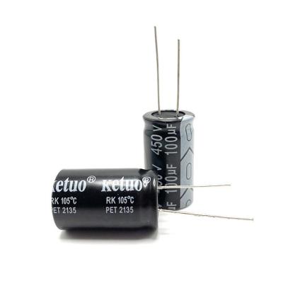 China Standard Perfect Quality Colorful 450V 100Uf 18*30Mm Electric Appliance Electric Power Saver Capacitor for sale