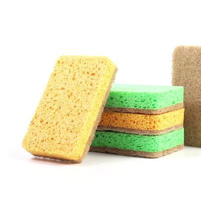 China Eco-freindly Biodegradable Universal Non Smell Eco Friendly Natural Scruber Wash Up Organic Cellulose Dish Wash Sponge for sale