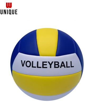 China Sport Training custom Soft Touch Rubber beach volleyball official standard size 5 machine stitched volleyball ball with volleyball logo for sale