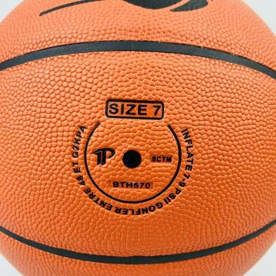 China Training use Wholesale Genuine Leather Custom Basketball for training ball in official size balloon for sale