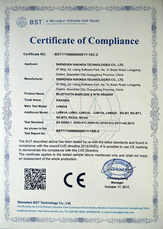 CE - Shenzhen Rakinda Technologies Co., Ltd.