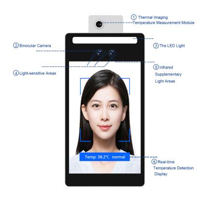 China Motion Detection Camera Face Recognition Thermal Thermometer Can Fast with Face ID and Body Temperature for sale