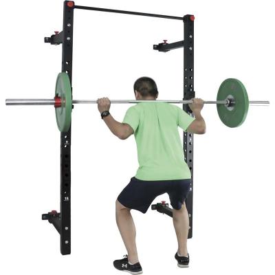 China Modern Wholesale Heavy Duty Fitness Weight Cage Wall Folding Wallmount Squat Rack for sale