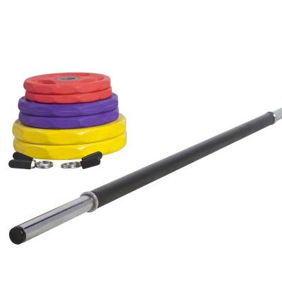 China Cheap price 20kg steel commercial studio 20kg rack barbell pump set for sale