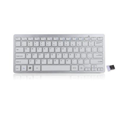 China Mini 2.4G Wireless Ultra Thin Wireless Keyboard with USB Receiver for Windows PC Computer Wireless Keyboard for sale