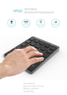 China Mini Scissor Structure Wireless CNC Aluminum Case Ergonomic Slim Tooth Numpad Numpad Numerical Numerical Blue Keypad for sale