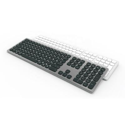 China High End Wireless Type Computer Metal Desktop Aluminum Alloy Keyboard Rechargeable Keyboard for sale