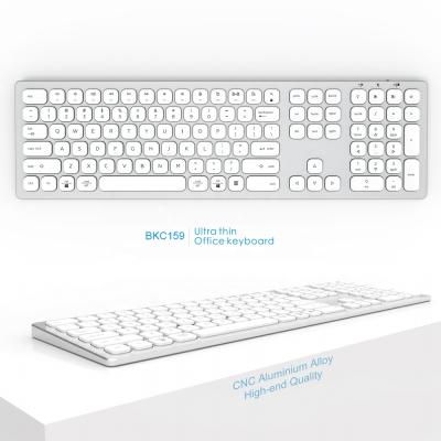 China BT Wireless High-End Wireless Keyboard Case Universal Aluminum Alloy Use on Android Windows IOS Tablet and PC Computer Metal Keyboard for sale