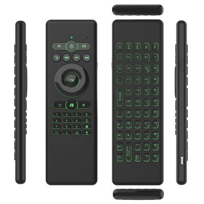 China Rechargeable Smart TV T007MC Smart TV Box/Color Backlight Keyboard Air Mouse With IR Learning Function Voice Remote for sale