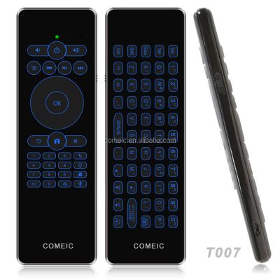 China Smart TV T007 2.4Ghz Wireless TV/Air Box Mouse Keyboard Gyroscope Remote Control For Android BOX With Color Backlight Keys Rechargeable Mouse for sale