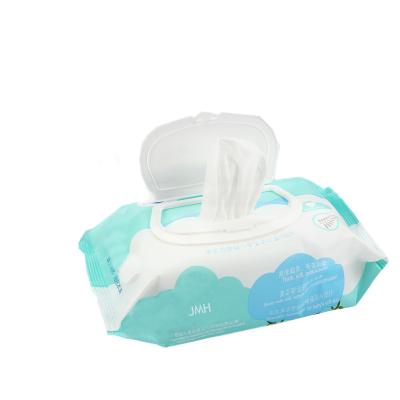 China Embossed / Plain As Per Customers Requirements OEM Customer Label Brand Baby Wipes , 80pc Delicate Nonwoven Material Cheap Wet Baby Wipes With Lid for sale