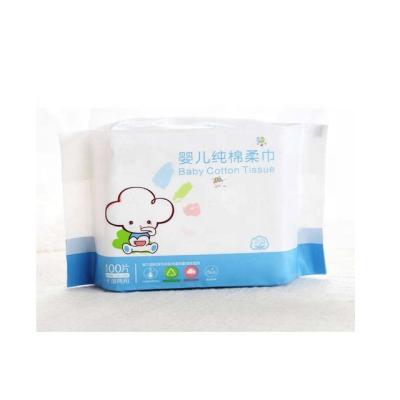 China Gently Care Baby Skin Care High Quality Cotton Good Prices Disposable 100% Soft Baby Wipes Dry Wipe Wipes for sale