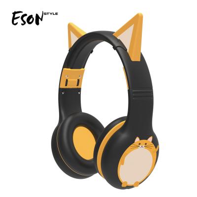 China New Design Eson Style Cat Ear Hook Kids Earphone Foldable 360 ​​Degree Bluetooth Earphone For Boy Girl for sale