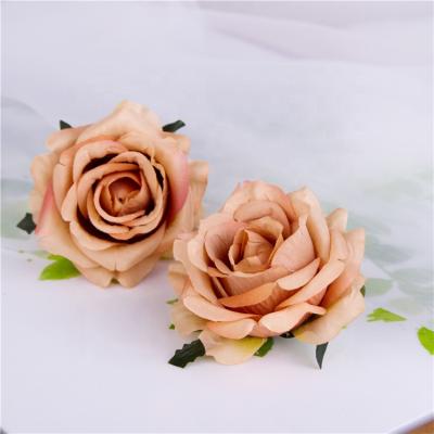 China SYB72601 Wedding Decoration Supplier DIY High Quality Realistic Artificial Flower Wall Simulation and Head Blush Realistic Fake Roses Roses Heads for sale