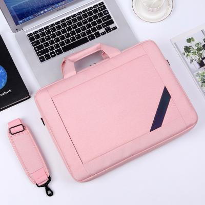 China Oxford Portable Pink Office Briefcase Designer Multi-Compartment Women Laptop Traveling Bag for sale