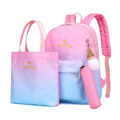 China Tear resistance 2020 fashion woman handbags and backpack set for girls and boys college backpack for sale