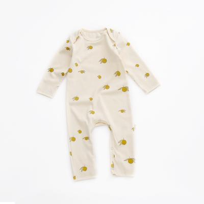 China High Quality 5%Spandex/95%Cotton Newborn Infant Baby Footie Jumpsuit Cotton Unisex Jumpsuit for sale