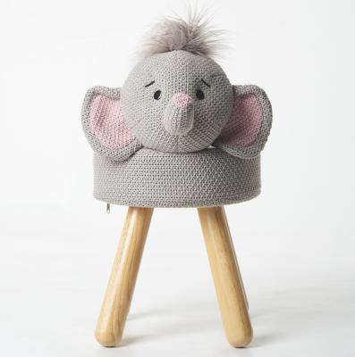 China 2021 Modern Wooden Cute Washable Cute Washable Various Fancy Animal Stools Children Chair Cover Elephant Furniture Toy Modern Stools 2021 Kids Chair Furniture Toy for sale