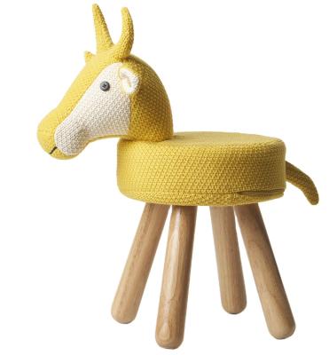 China Animal Furniture Toy High Quality Children Chair Stools Various Fancy Washable Cute Wooden Chair Cover Antelope Furniture Modern Children's Stools 2021 for sale