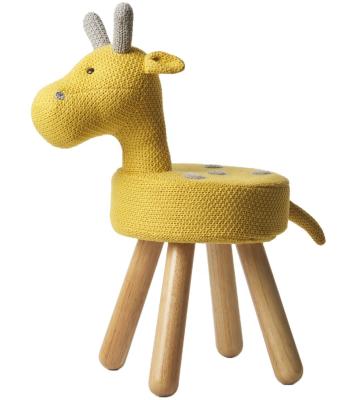 China Various Fancy Animal Kids Stools Wooden Cute Washable Giraffe Chair Cover High Quality Modern Kids Furniture Stool Toy Modern Chair Furniture Toy for sale