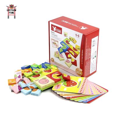 China Large Building Safe Bricks Puzzle Montessori Learning Games Educational Interactive Toy For Toddlers Fruit Theme Toys Locking Safe for sale