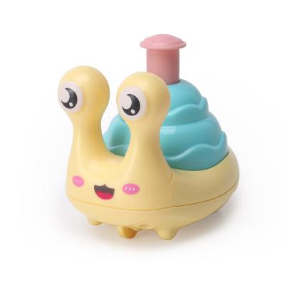 China New plastic plastic other toys baby press play and run small snail animal models set for kids for sale