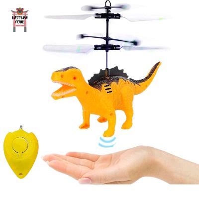 China Eco-friendly Material RC Helicopter Toy and RC Helicopter Dinosaur Toys with Mini Remote and Manually Operated Yellow Dinosaurs Helicopter for Kid for sale