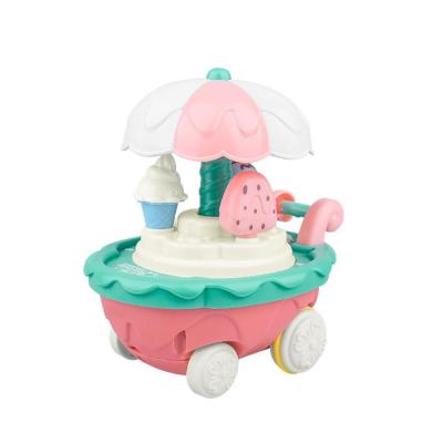 China Wholesale Plastic Baby Press and Race Toys Musical Toy Diy Ice Cream Friction Car Smart Car for Children for sale