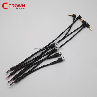 China Ultra Flexible Soft Cable for MJ079 Extreme Bending Pro Signal Cable with 3.5mm Audio 4pol Jack and Molex Pico 4pol for sale