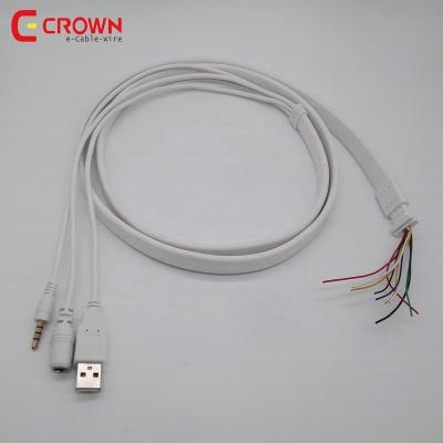 China Flexible Soft Cable For USB Extreme Bending Cable For Tablet PC Dock With DC Jack , 3.5 Audio Jack for sale